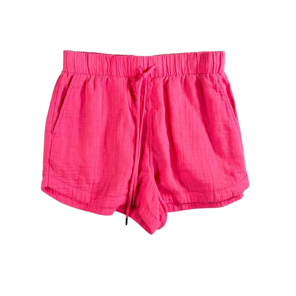 Calia Women's High Waisted‎ Pink Dolphin Cover Up Swim Short Size Small